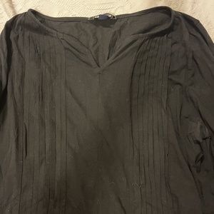 Lands End Black women's long sleeve shirt